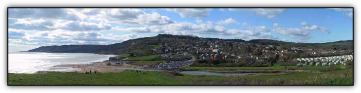 View of Charmouth and the beach